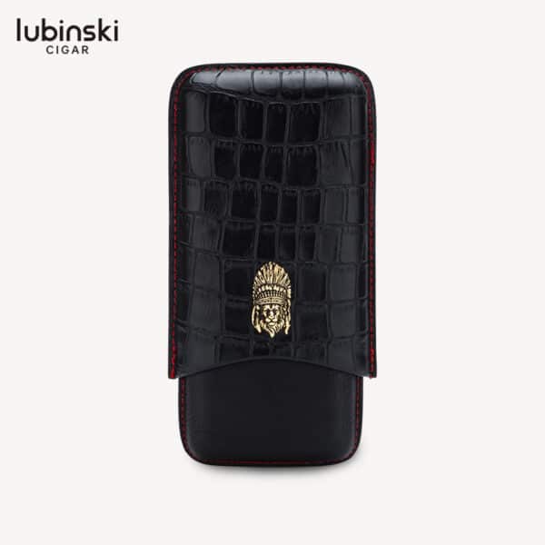 LUBINSKI Croc Lion Head 3 Cigar Case - Image 2