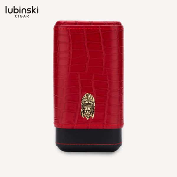 LUBINSKI Croc 3 Cigar Case with Wooden Insert - Image 5