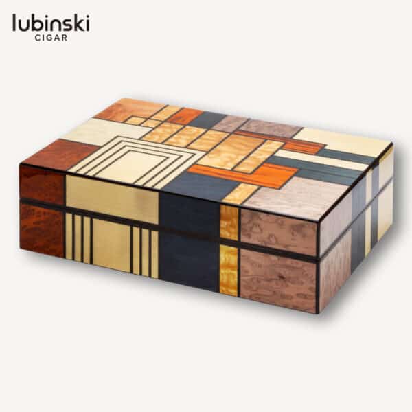 LUBINSKI Geometry Rectangular Pattern Humidor