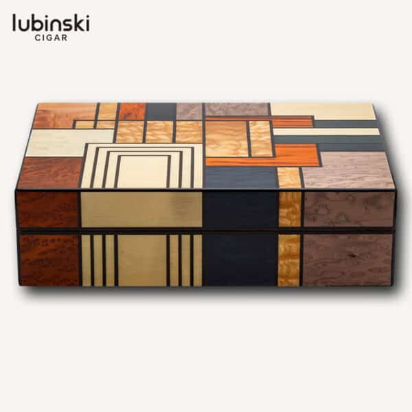 LUBINSKI Geometry Rectangular Pattern Humidor - Image 2