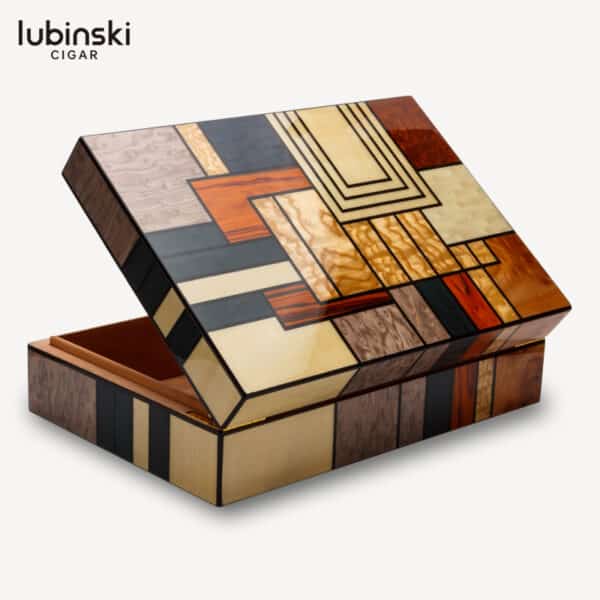LUBINSKI Geometry Rectangular Pattern Humidor - Image 3