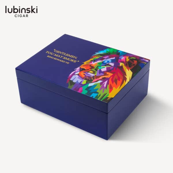 LUBINSKI Rainbow Lion Humidor 50 CAPACITY