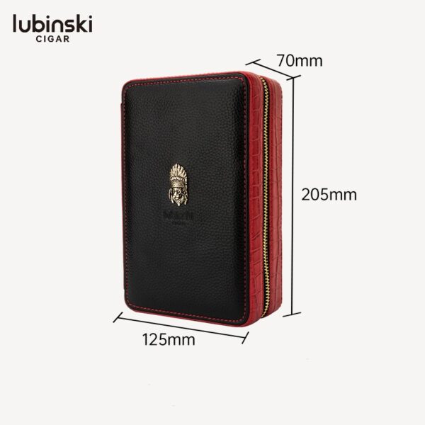 LUBINSKI Leather Travel Humidor with Cutter/Lighter - Image 5