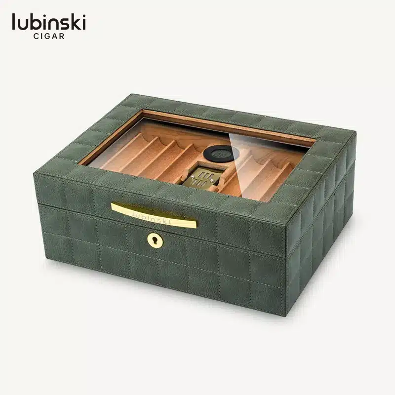 LUBINSKI Cedar Wood Humidor with Glass Window - Image 5