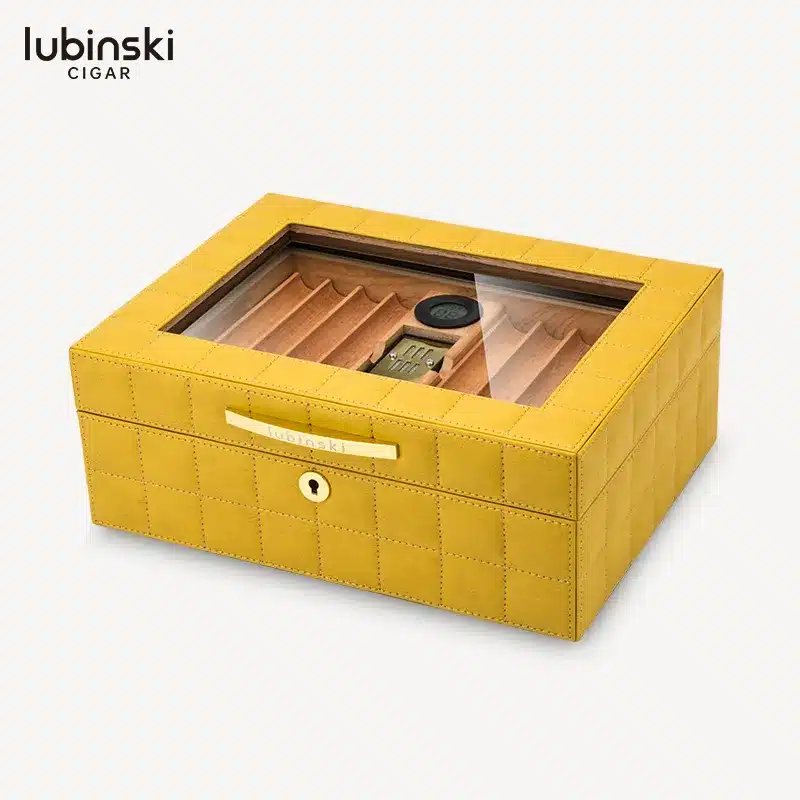 LUBINSKI Cedar Wood Humidor with Glass Window - Image 2