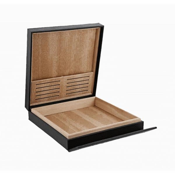 St Dupont Travel Humidor Leather Black - Image 2