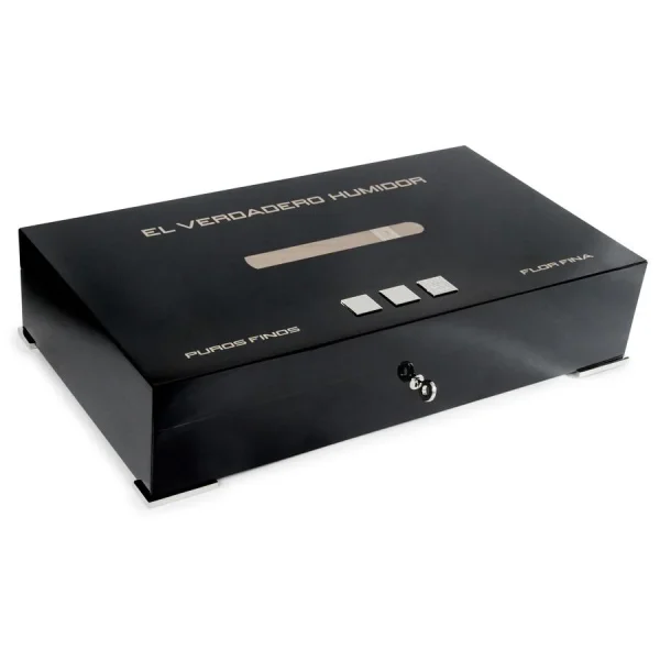 Elie Bleu Humidor "New Medal" Black Sycamore - 110 Cigars