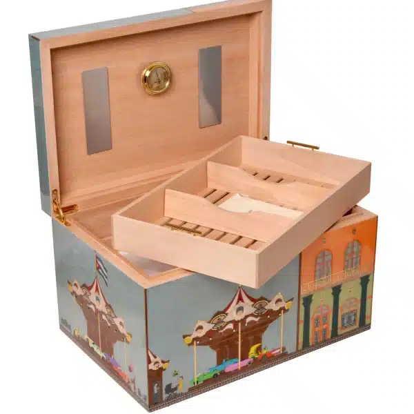Elie Bleu Humidor "Casa Cubana" Carousel - 125 cigars (Limited Edition) - Image 4